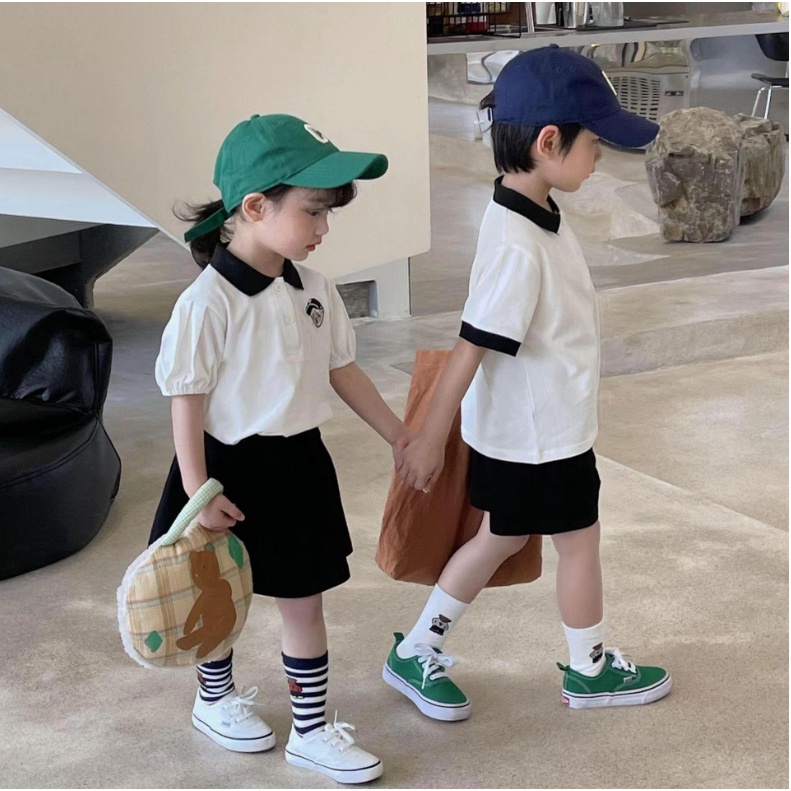 Set Polo ngắn tay học sinh cho bé S924 [Form nhỏ hơn 1 size]