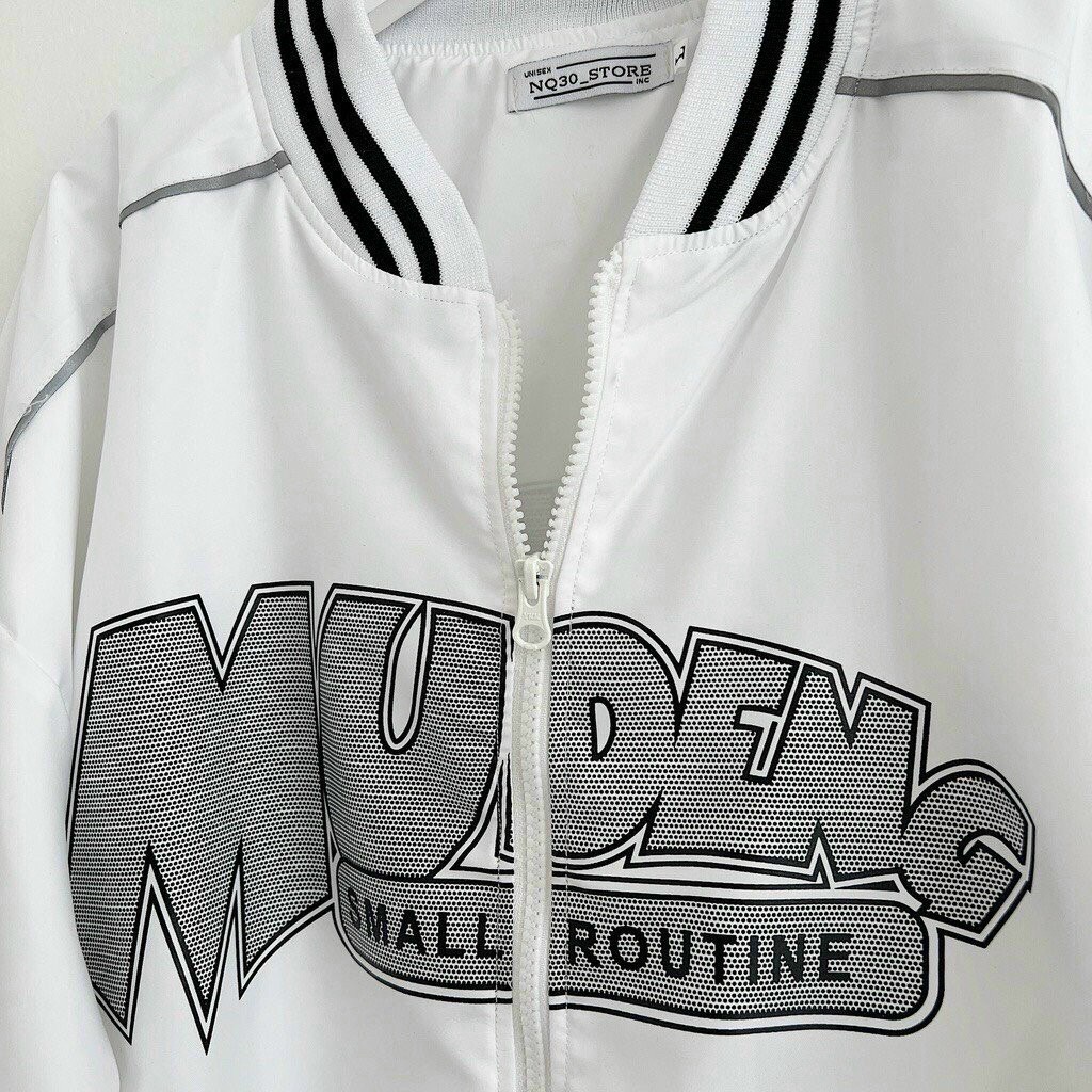 Áo khoác gió dù 2 lớp viền phản quang phong cách thể thao siêu chất