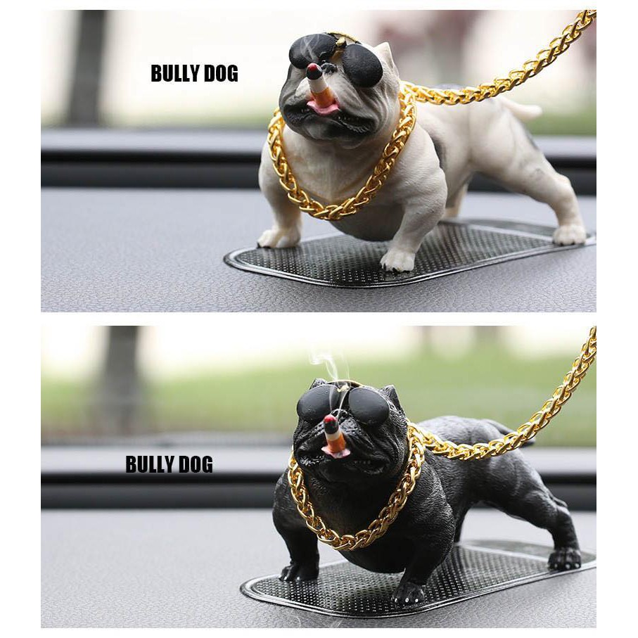 Tượng chó Pitbull trang trí taplo ô tô, nhà cửa
