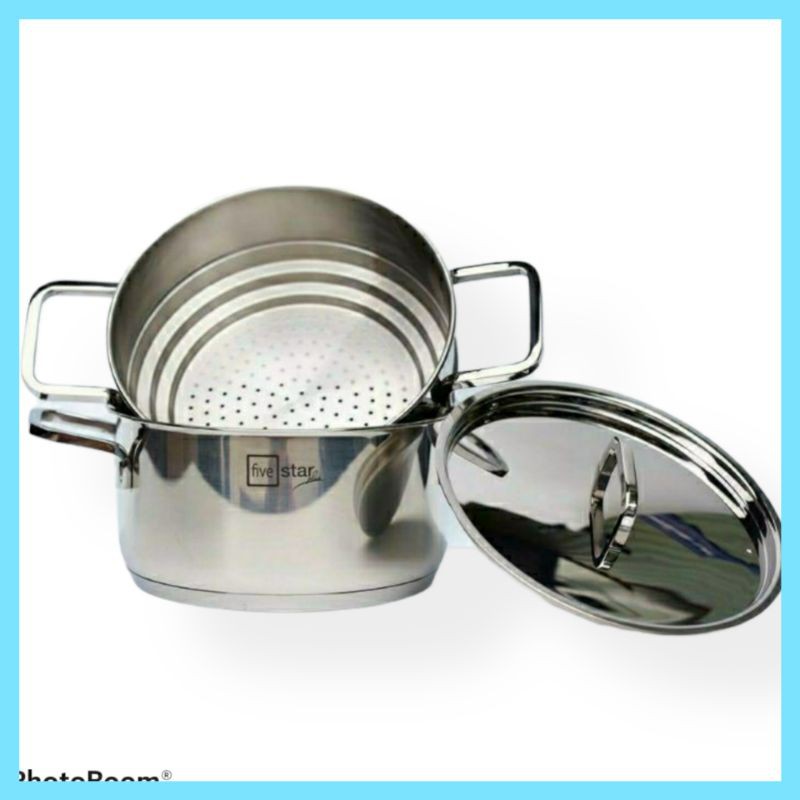 Bộ nồi xửng 24 Cm FIVESTAR nắp inox chính hãng BẢO HÀNH 5 NĂM