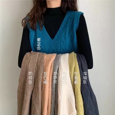 Gile Len Nữ Cổ V Basic Màu Trơn Kiểu Hàn Quốc Ulzzang Xiaozhainv vn