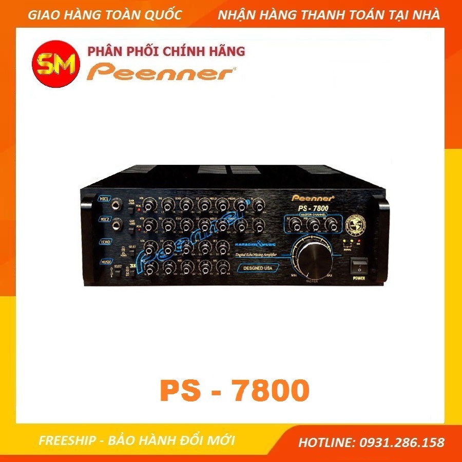 [CAO CẤP] Amply Karaoke Peenner PS-7800 Ampli Nghe nhạc Gia đình Peenner PS 7800 - Công nghệ SANKEN