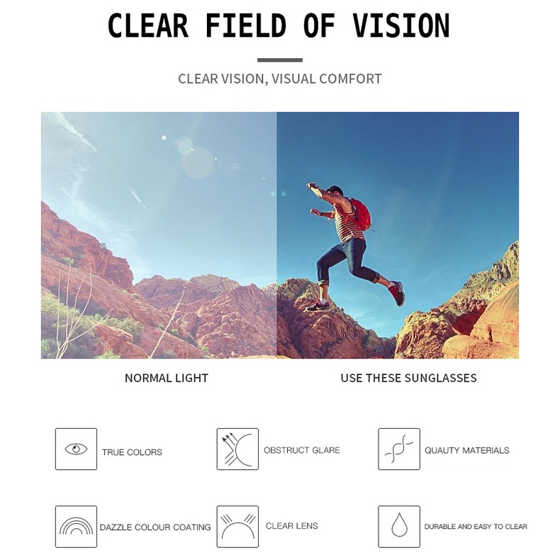 Kính râm mát mẻ của nam giới Màu sắc Kính râm UV400 Kính râm của phụ nữ Kính râm che nắng ngoài trời