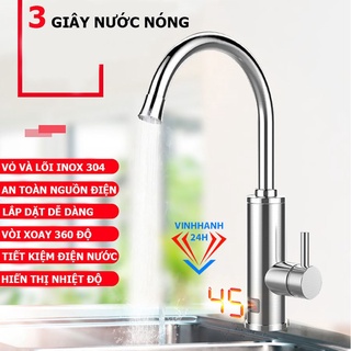 Vòi làm nước nóng lạnh trực tiếp Inox 304 - Máy làm nóng nước trực tiếp tại vòi Inox 304