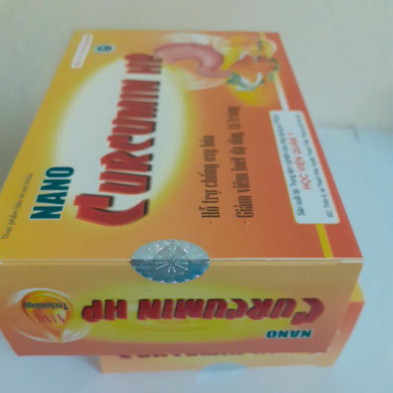 8 HỘP Nano Curcumin HP - Học Viên Quân Y - Giải Pháp Cho Người Bệnh Dạ Dày hạn tới 2023