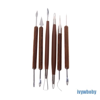 Bộ 6 Dụng Cụ Điêu Khắc Đất Sét Làm Đồ Gốm