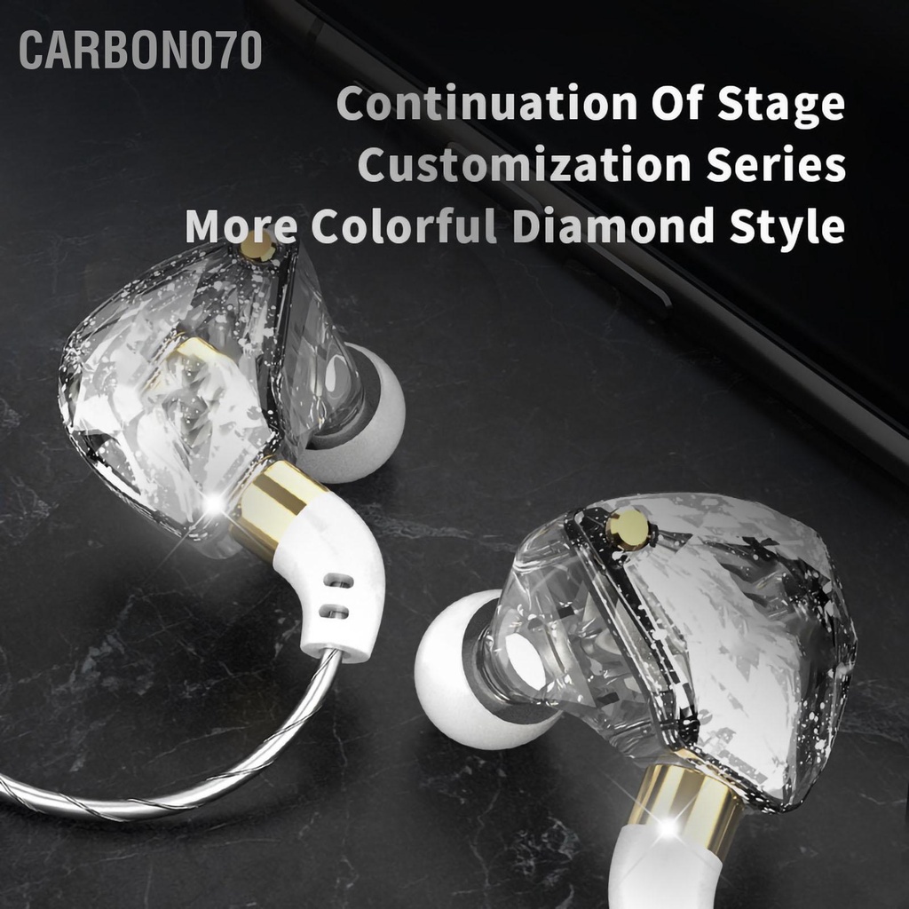 Carbon070 Tai nghe trong tai 3 5 mm Ổ cắm Mega Bass Điều khiển bằng dây có mic