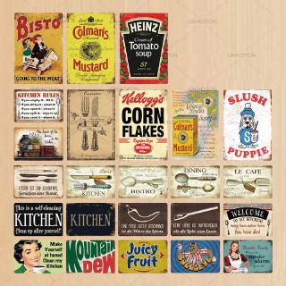 Bảng Kim Loại Trang Trí Nhà Bếp Kiểu Vintage 2020