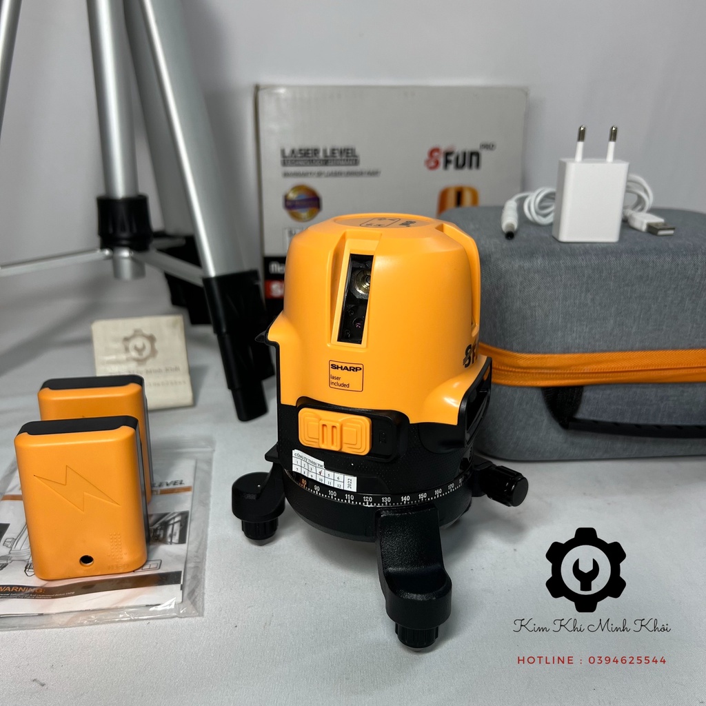 [Hãng Đức] Máy bắn cốt, cân bằng mực laser SAFUN SF-5900 5 tia xanh| Máy cân bằng mặt phẳng( Cam kết chính hãng)
