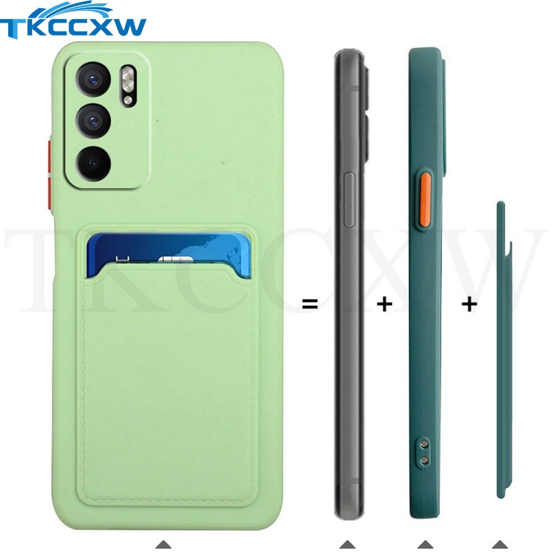 Ốp Điện Thoại TPU Mềm Có Ví Đựng Thẻ Cho OPPO Reno 7 5K 6 5 5G Find X3 Pro