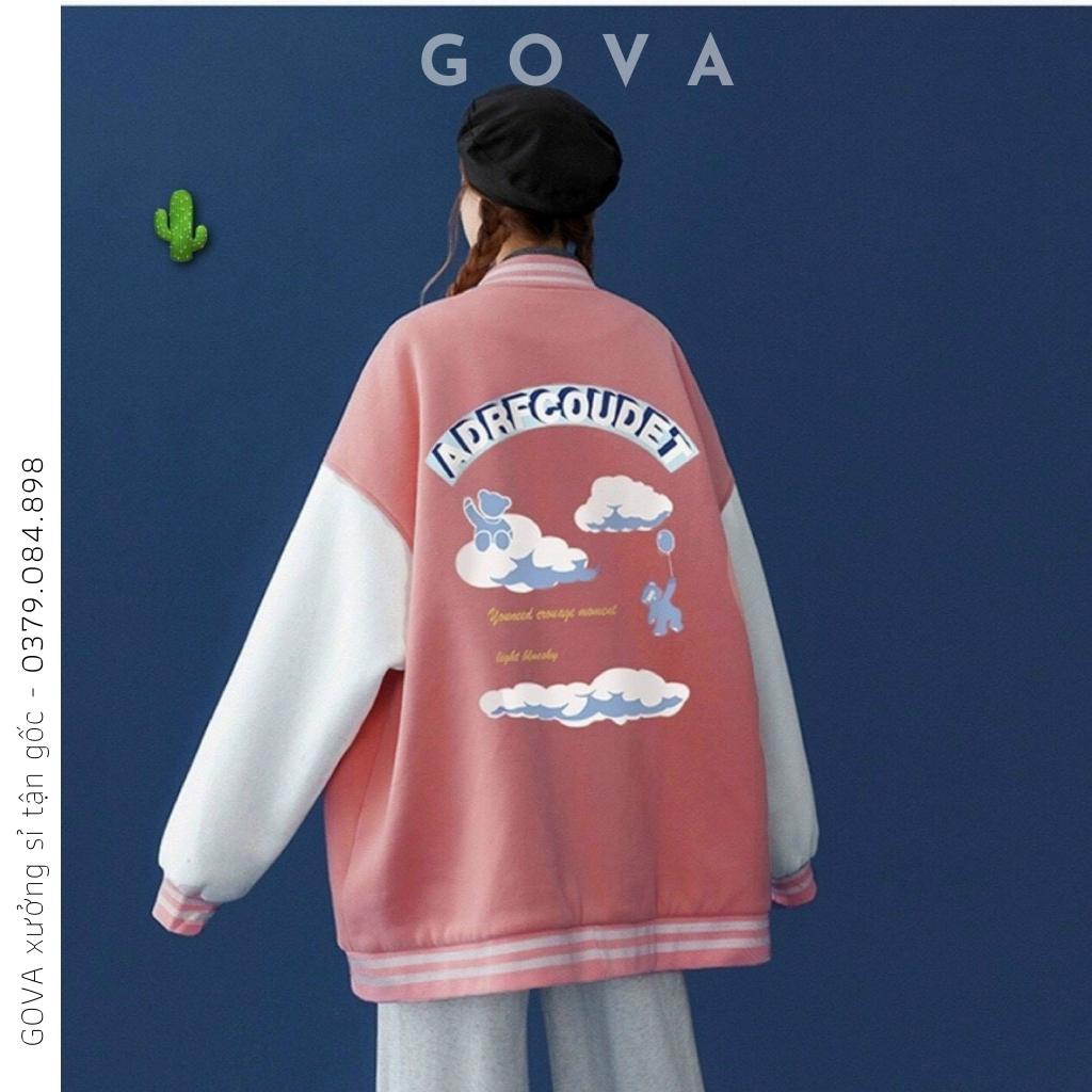 Áo Khoác Nỉ ADRFCOUDET Nam Nữ Form Bomber Vải Nỉ Hình In Đẹp GOVA