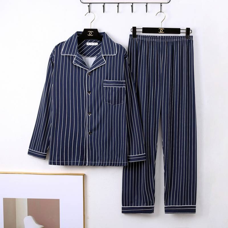 Đồ ngủ pijama cao cấp tay áo dài phù hợp với bốn mùa thời trang cho nam