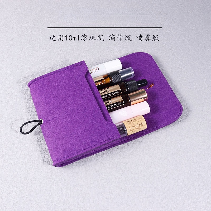 Doterra Set 6 Túi Đựng Lọ Tinh Dầu 10ML Bằng Vải Nỉ Chống Sốc