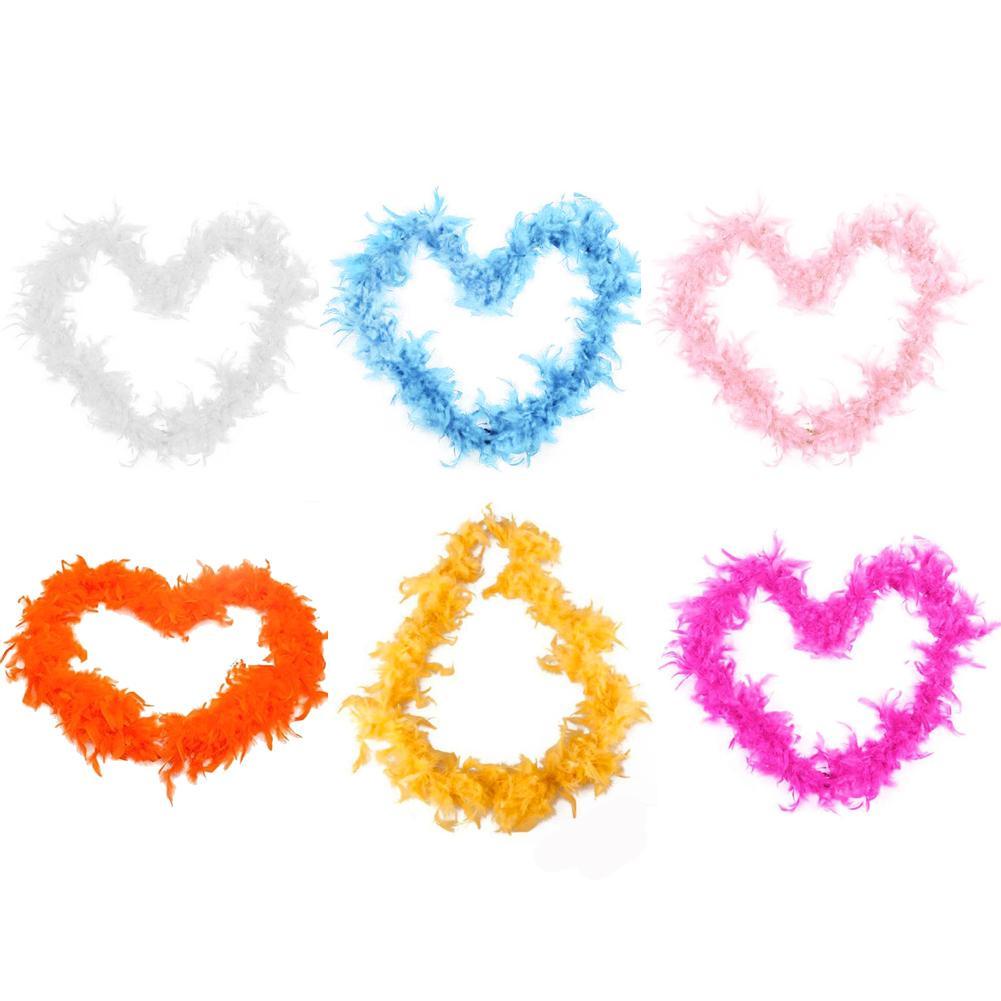 Cuộn dây ruy băng lông vũ trắng dùng trang trí cây thông noel 200cm P8I1