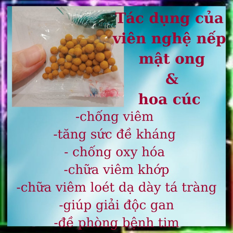 NGHỆ NẾP ĐỎ - MẬT ONG- HOA CÚC, 30 Túi nhỏ, Giảm Nám Da, Đẹp Da, Giảm Đau Dạ Dày