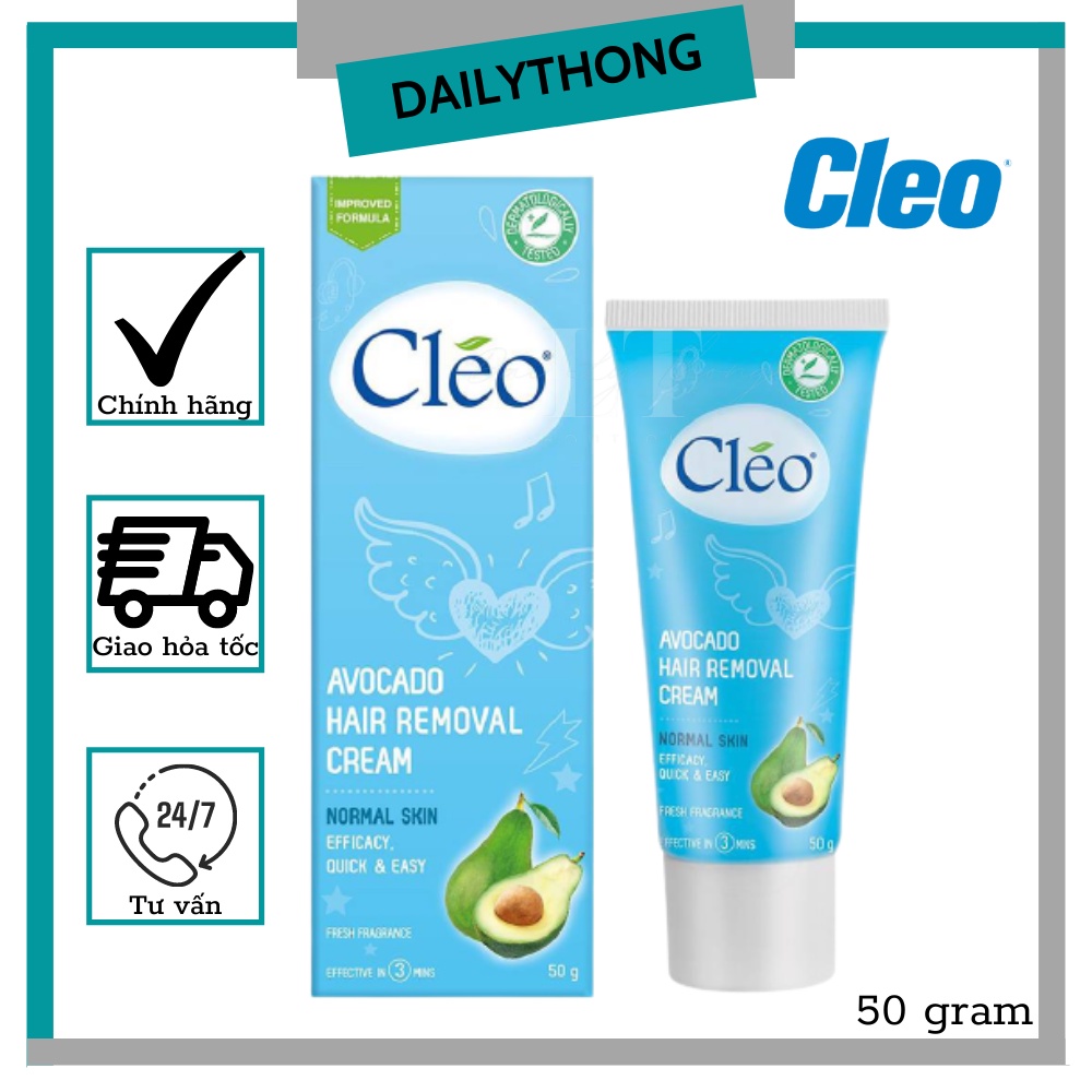 Kem tẩy lông Cléo Avocado Hair﻿ Removal Cream cho da​ thường 50g