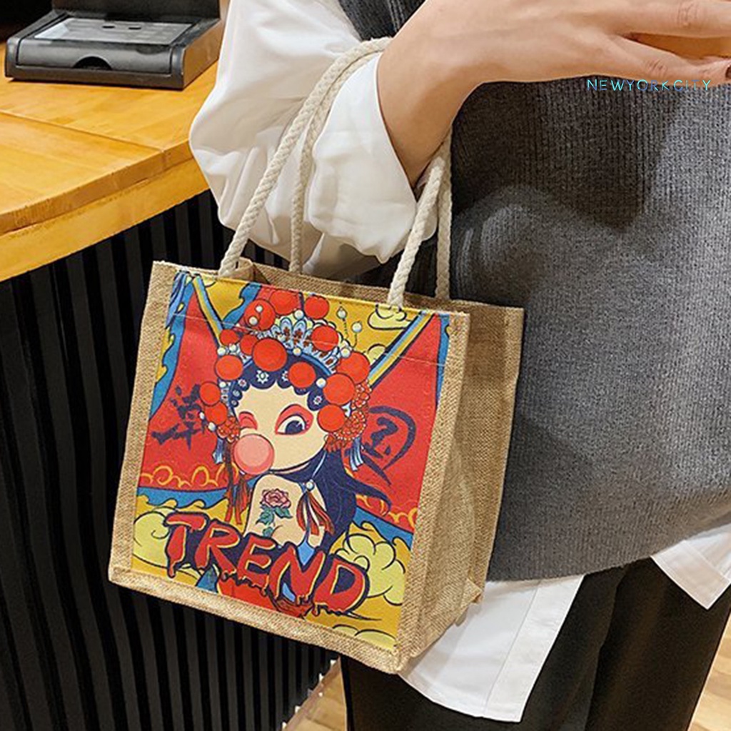 Túi Giữ Nhiệt Đựng Hộp Cơm Trưa Phong Cách Trung Hoa Cổ Điển Đa Năng Tiện Dụng Mang Theo Dã Ngoại