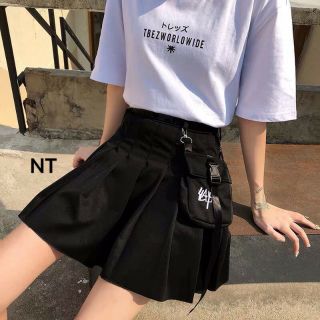 Chân váy xếp ly  túi hông chất kate