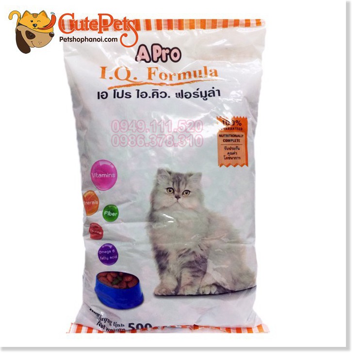 [Mã giảm mỹ phẩm chính hãng] Thức ăn cho mèo Apro IQ Formula gói 500g