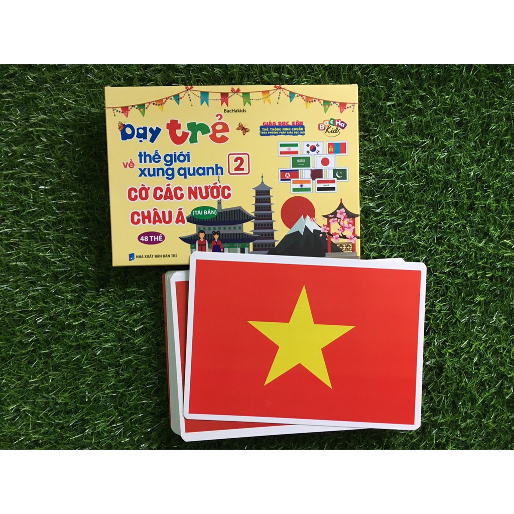 [Mã LT50 giảm 50k đơn 250k] Flashcard Dạy trẻ về thế giới xung quanh - Cờ quốc kỳ các nước Tập 2 + 3