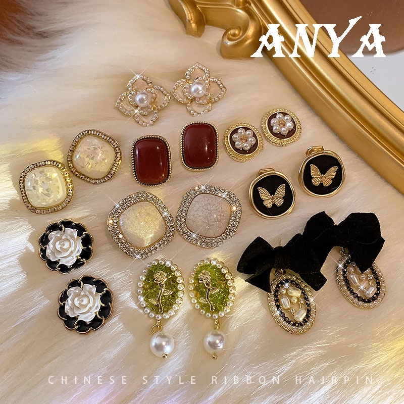 Khuyên Kẹp Tai Đính Hạt Ngọc Trai Phong Cách Hàn Quốc Cổ Điển Thời Trang Mới 2023