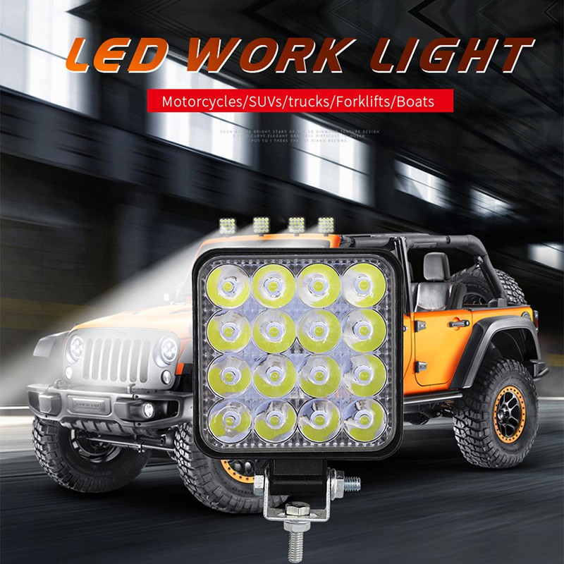 Hl Đèn Led Hình Vuông 48w 12v 24v Chất Lượng Cao Dành Cho Xe Hơi / Xe Tải