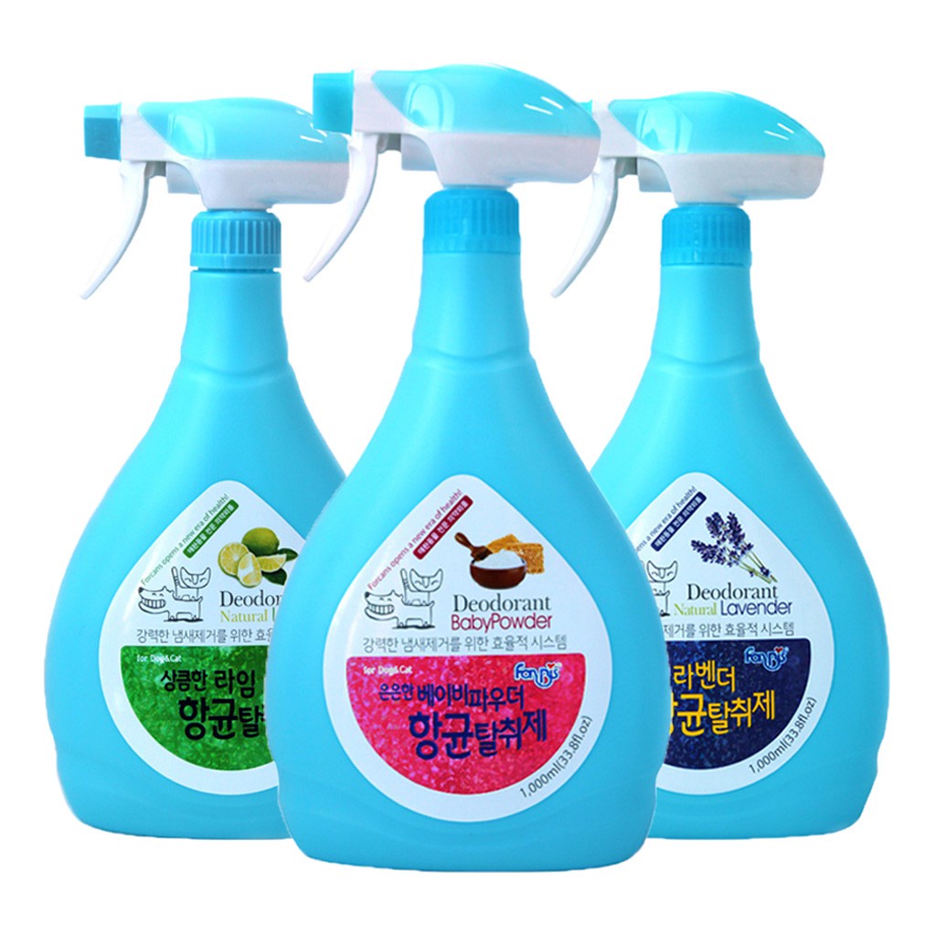Xịt Khử Mùi Kháng Khuẩn FORBIS NATURAL LIME DEODORANT HÀN QUỐC Cho Thú Cưng Chó Mèo 1 Lít