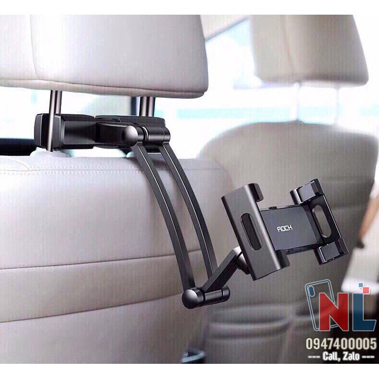 Giá đỡ điện thoại, máy tính bảng ghế sau cho ô tô hiệu Rock