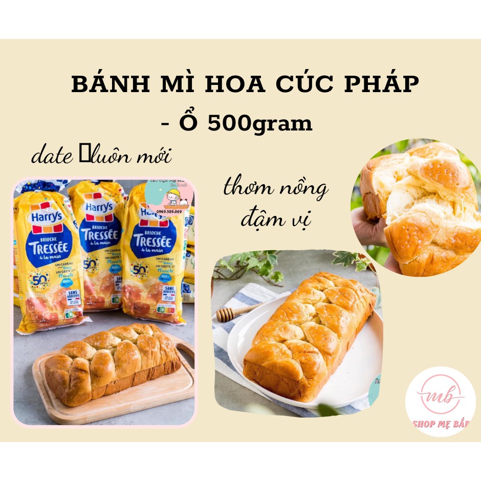Bánh Mì Hoa Cúc Pháp - Nguyên ổ 500gram - Shop Mẹ Bắp [Date luôn mới]