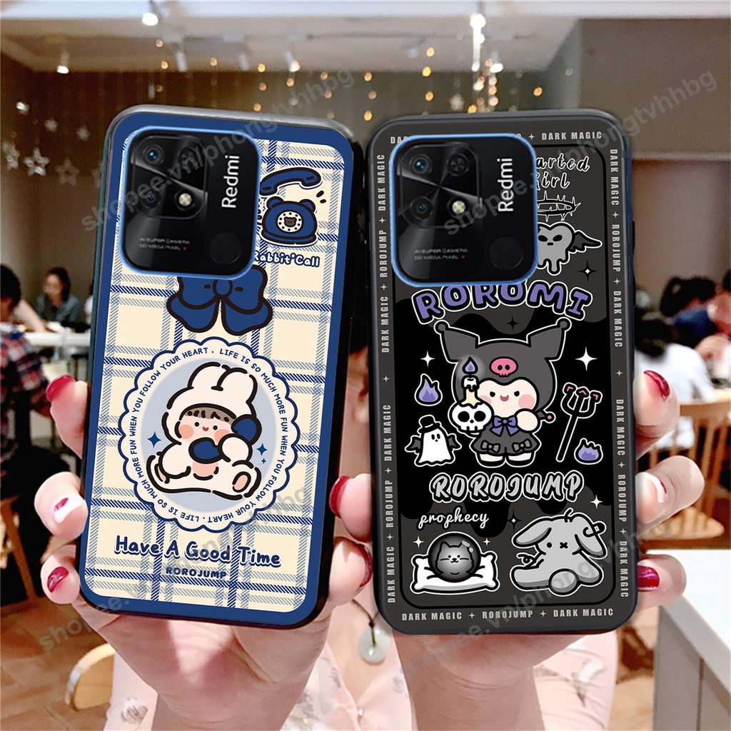 Ốp lưng Xiaomi Redmi 9C / Redmi 10c in mẫu gấu bo viền , smile mặt cười cực cute đẹp