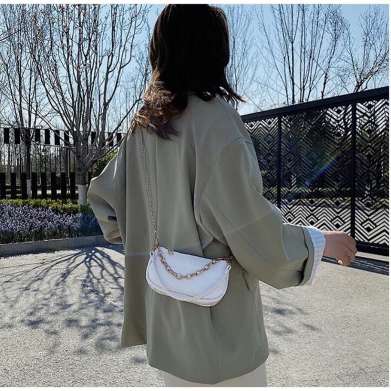 Túi Xách Nữ  Túi  Kẹp Nách Da Vân Cá Sấu Kết Hợp Dây Xích Thời Trang | BigBuy360 - bigbuy360.vn