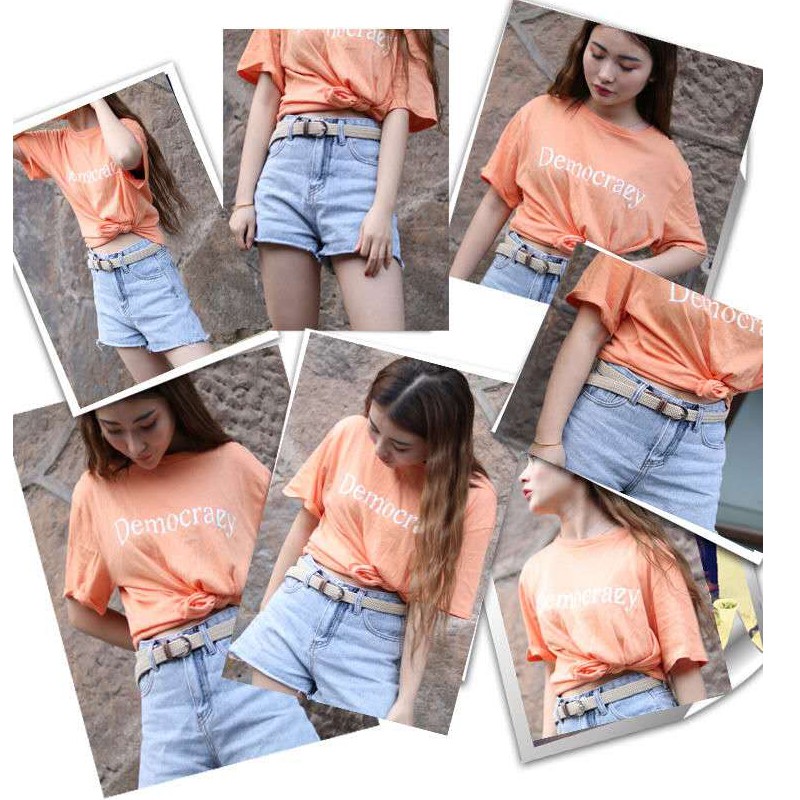 Thắt Lưng Vải Canvas Dệt Co Giãn Mỏng Phong Cách Hàn Quốc Dễ Phối Đồ Thời Trang Cho Nữ