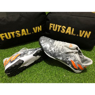 Giày futsal bóng đá- 3 món 370k x19.3 trắng xám giày đá bóng, đá banh nhân tạo tf, futsal ic, fg, chính hãng giá rẻ
