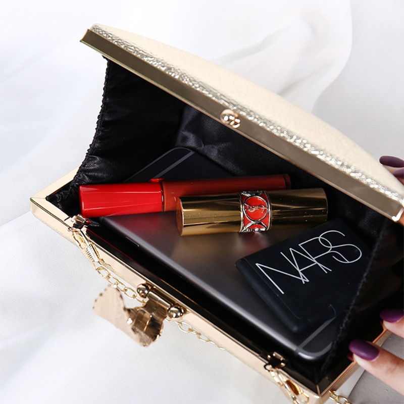 Ví Da Cầm Tay Đính Kim Tuyến Lấp Lánh Thời Trang Dự Tiệc Cho Nữ