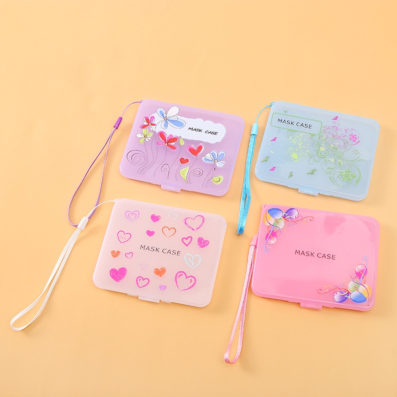 Hộp Đựng Khẩu Trang Nhỏ Gọn Nhiều Màu Sắc Dễ Thương Chống Thấm Nước Phong Cách Nhật Bản