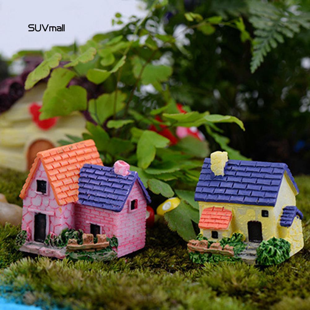 Ngôi nhà nhỏ trang trí vườn bằng nhựa resin