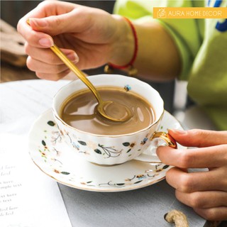 [Có sẵn] Set tách trà hơi thở mùa xuân họa tiết hoa nhí nhẹ nhàng, dịu dàng như cánh hoa mùa xuân