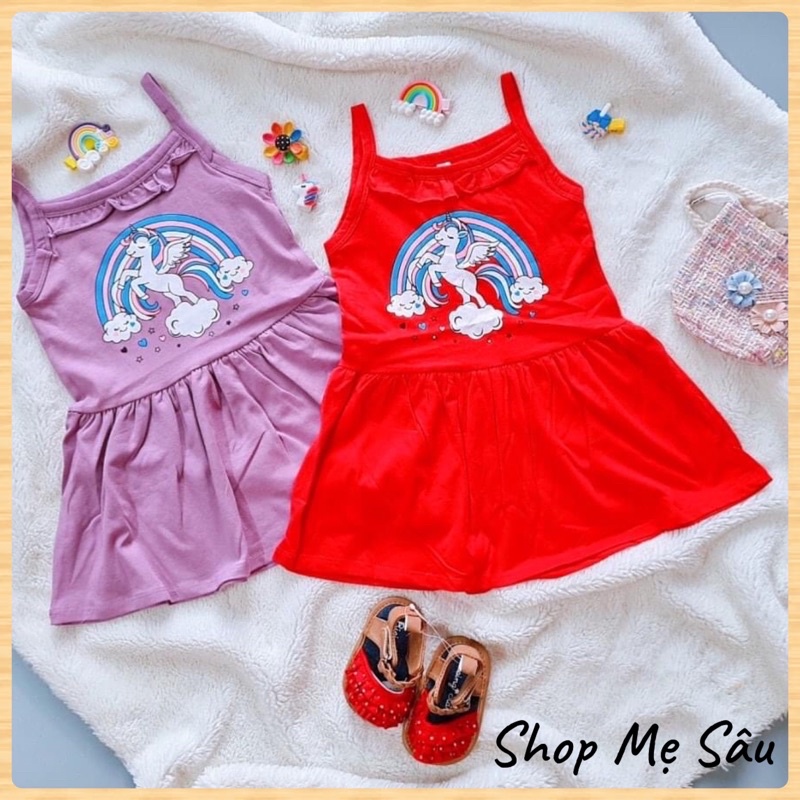 {10-25kg} Váy 2 dây bé gái chất cotton thấm hút mồ hôi