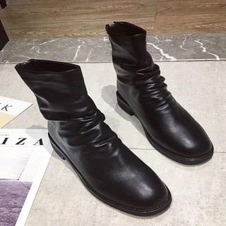 Bốt nhăn cổ cao khóa sau hottrend-HLC