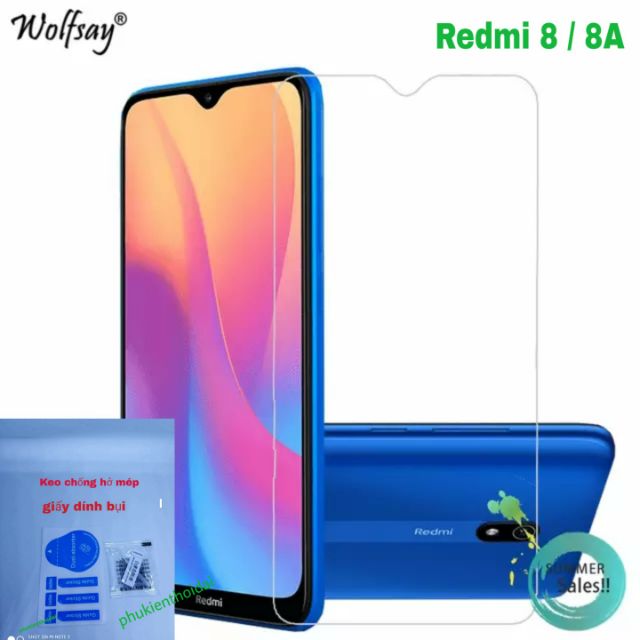 Xường lực Redmi 8 / 8A / Redmi 9A  loại tốt trong suốt chất đẹp 9H / 2.5D