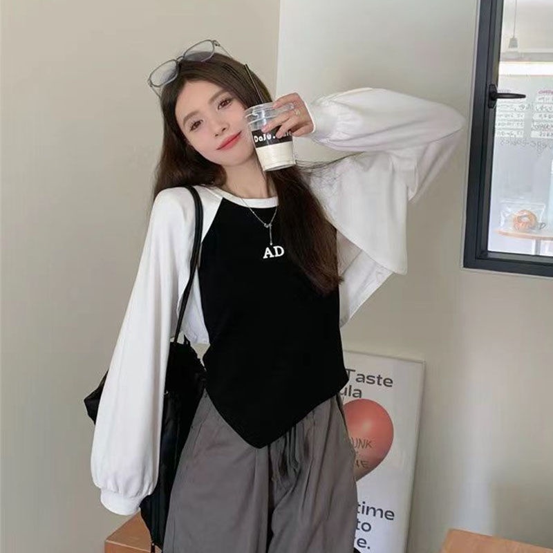 Áo Thun DàI Tay PhốI Hai LớP ThờI Trang Cho Nữ JL-TX-607