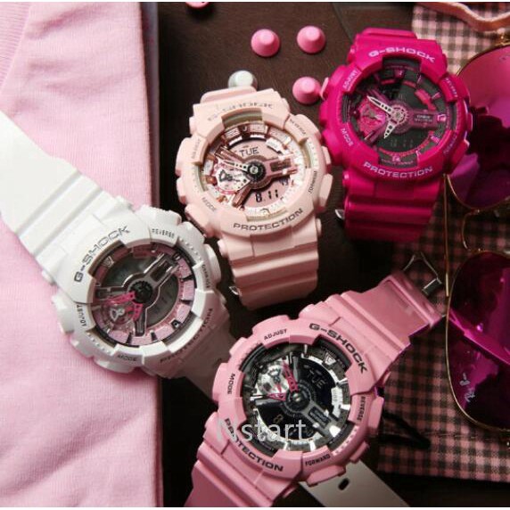 HL3C {IN STOCK}G-shock GMA-S110MP Sports Waterproof Ladies Watch Digital Watch Pink Automatic Baby-g BA110 Women2022