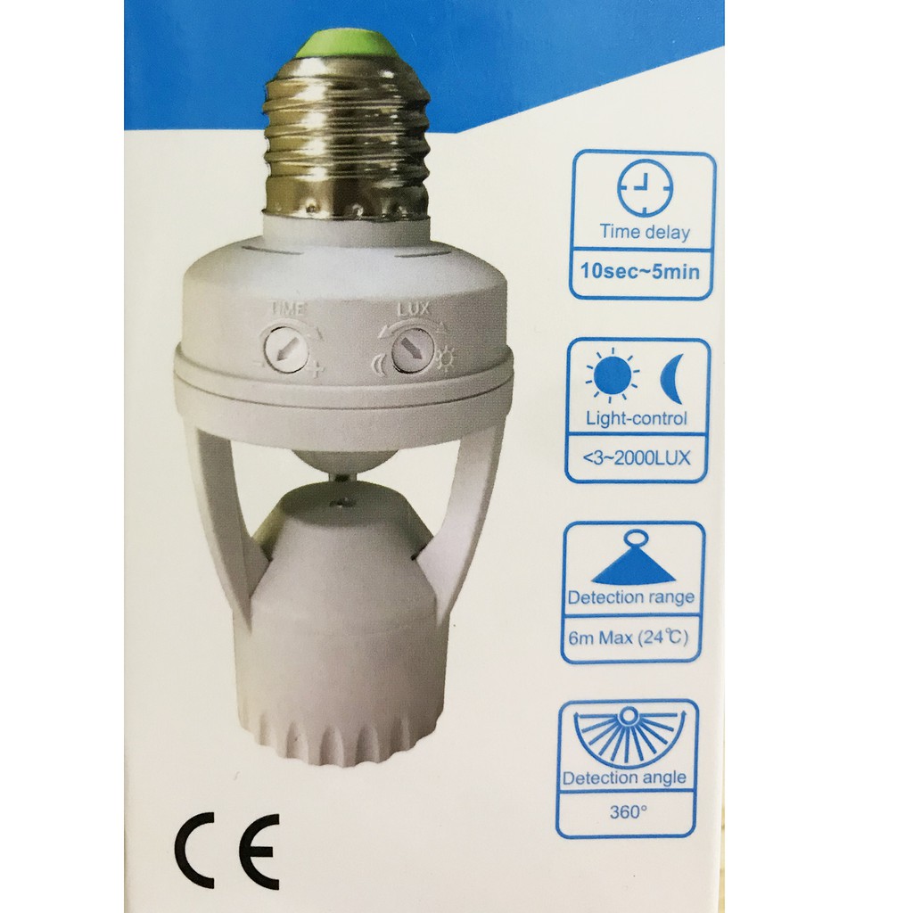 Đui đèn treo cảm ứng hồng ngoại E27 DD-04