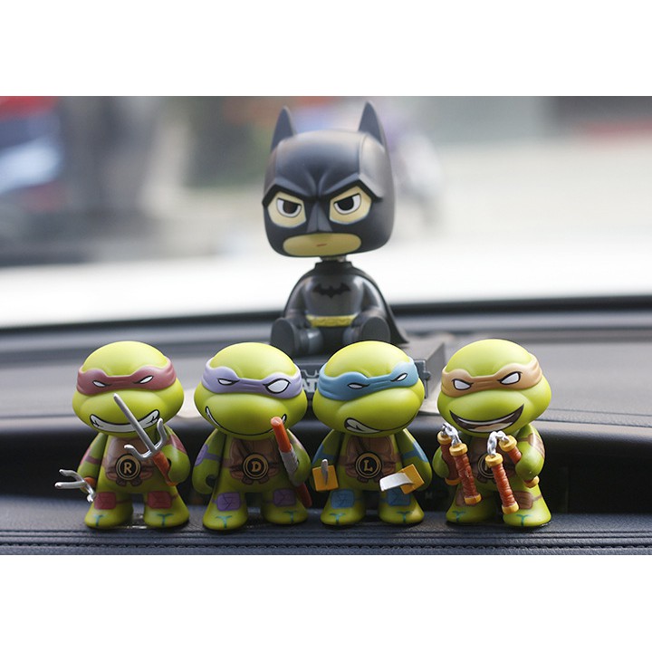 [Mã LIFEAUMAY giảm 10% tối đa 30k đơn 150k] Bộ 4 chú ninja rùa trang trí xe hơi siêu ngầu