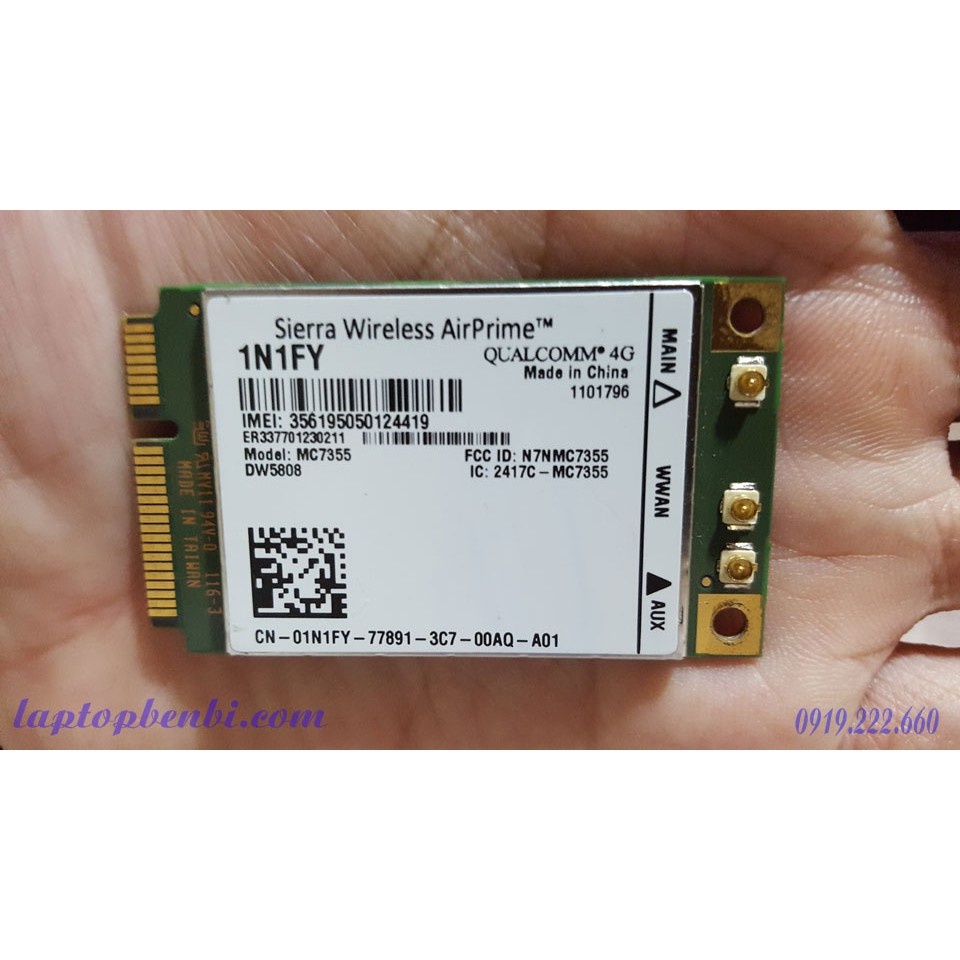 Card WWAN 4G Dell DW5808- MC7355 Support Dell E6440, E7440, M4800,M6800,E6540,E7240 | BigBuy360 - bigbuy360.vn