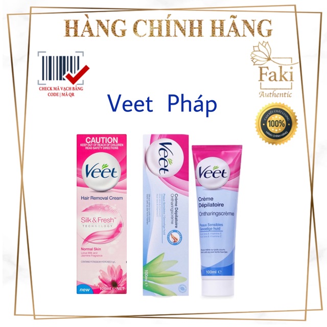 Kem tẩy lông Veet Hair Remover 100ml, Pháp - Kem tẩy lông Veet