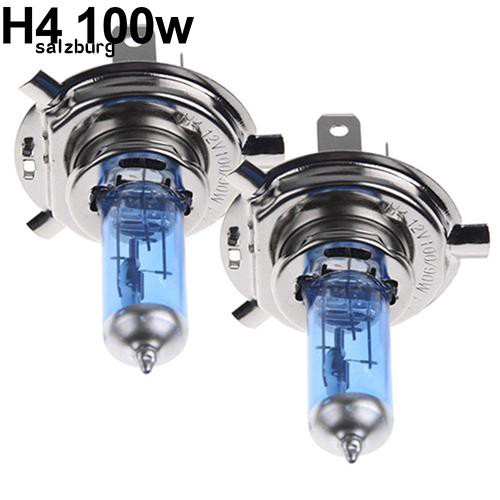 Set 2 bóng đèn pha ánh sáng trắng Halogen 5000K H1 / H4 / H7 55W / 100W 12V 5000K