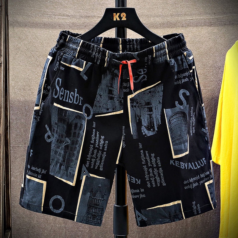 Quần Short Thể Thao Bằng Lụa Mát Mỏng Dáng Rộng Thời Trang Dành Cho Nam