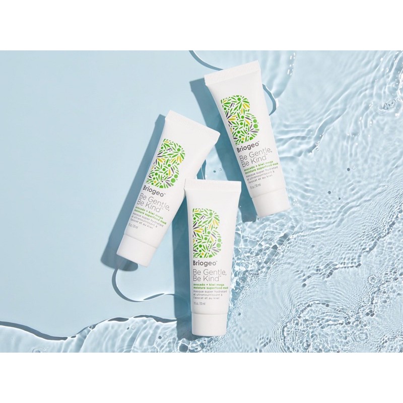 Mặt nạ ủ dưỡng tóc suôn mượt BRIOGEO Be Gentle, Be Kind™ Avocado + Kiwi Mega Moisture Superfoods Hai
