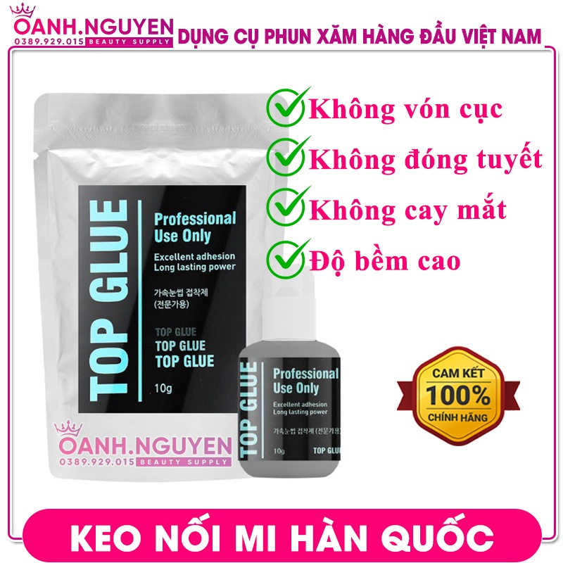 Keo Nối Mi Hàn Quốc Top Glue (100% Chính hãng)/ Không cay, không vón cục, bền mi